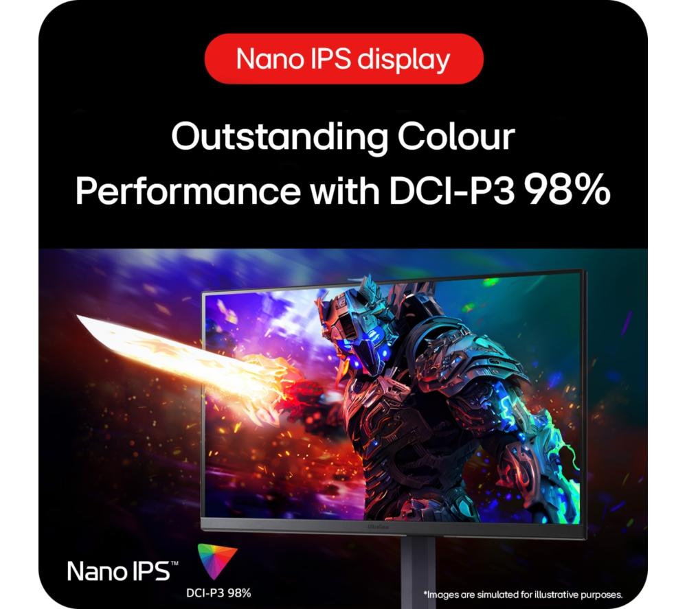 LG UltraGear 32GS85Q-B Quad HD 32" Nano IPS Gaming Monitor - Black