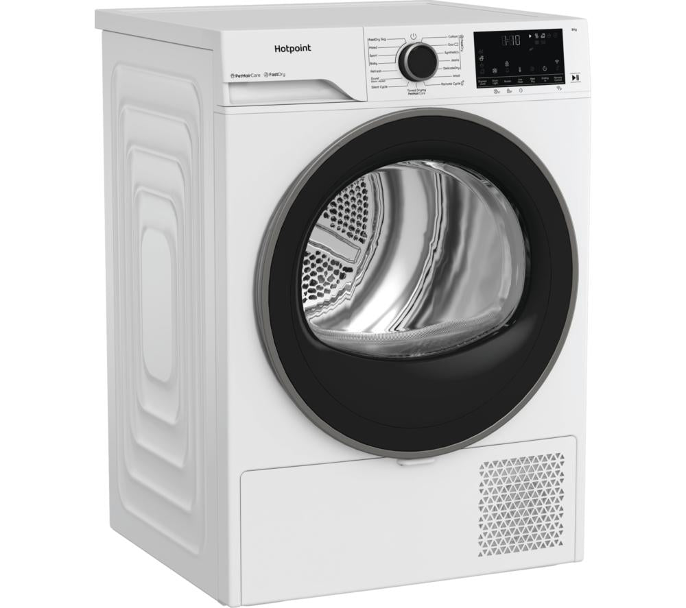 HOTPOINT FabricCare C HD 84M WBS UK WiFi-enabled 8 kg Heat Pump Tumble Dryer - White