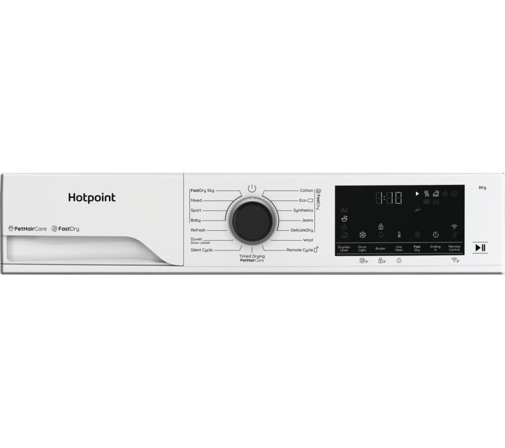 HOTPOINT FabricCare C HD 84M WBS UK WiFi-enabled 8 kg Heat Pump Tumble Dryer - White