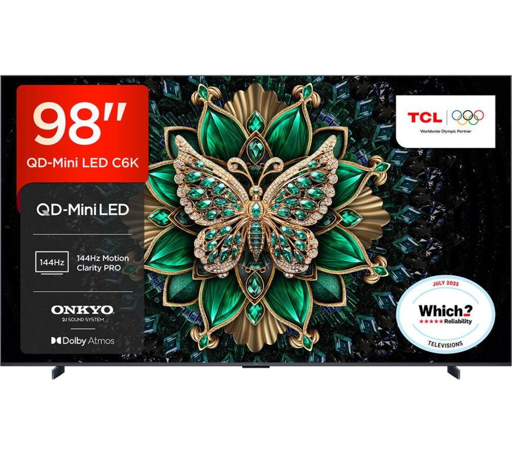 TCL C6K 98" QD-Mini LED 4K HDR Smart Google TV - 98C6K