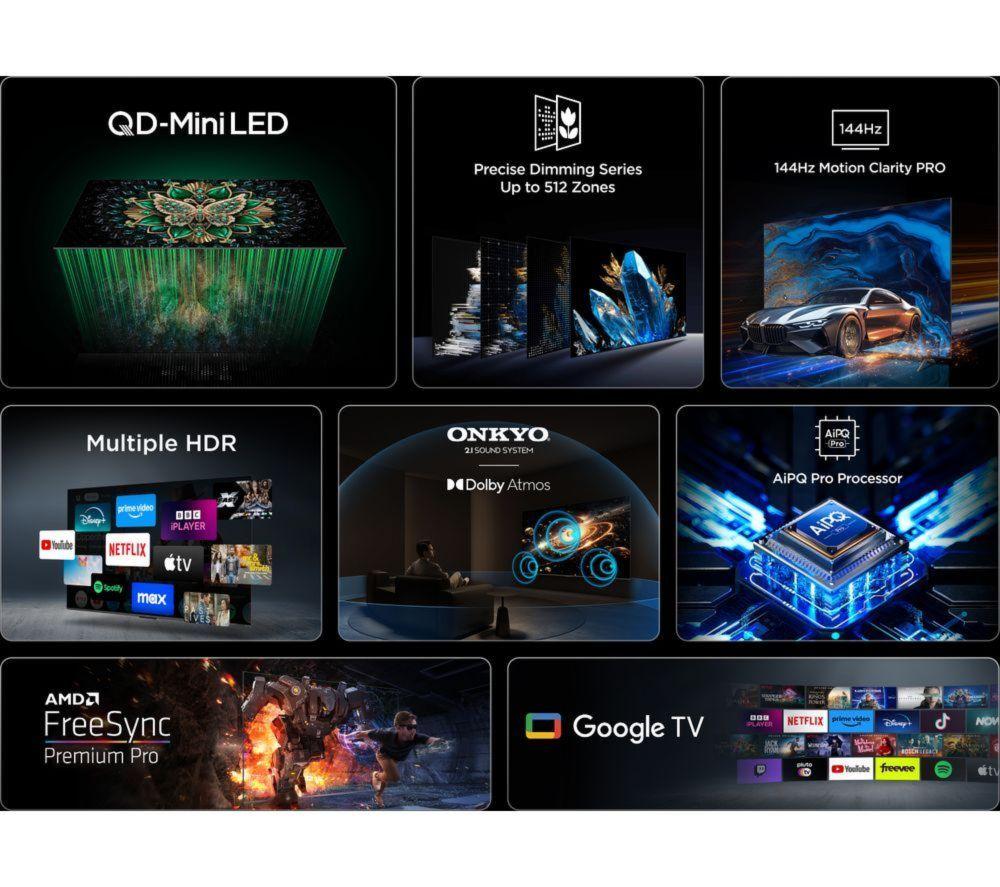 TCL C6K 98" QD-Mini LED 4K HDR Smart Google TV - 98C6K