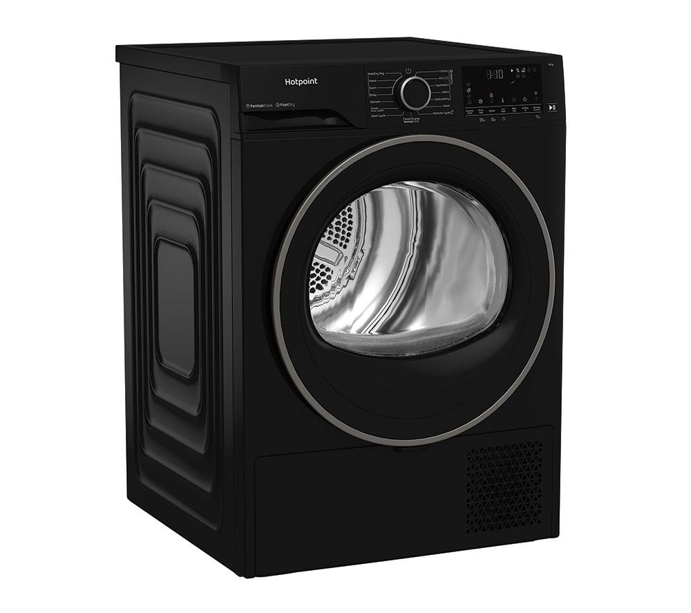 HOTPOINT FabricCare C HD 94M BBS UK WiFi-enabled 9 kg Heat Pump Tumble Dryer - Black
