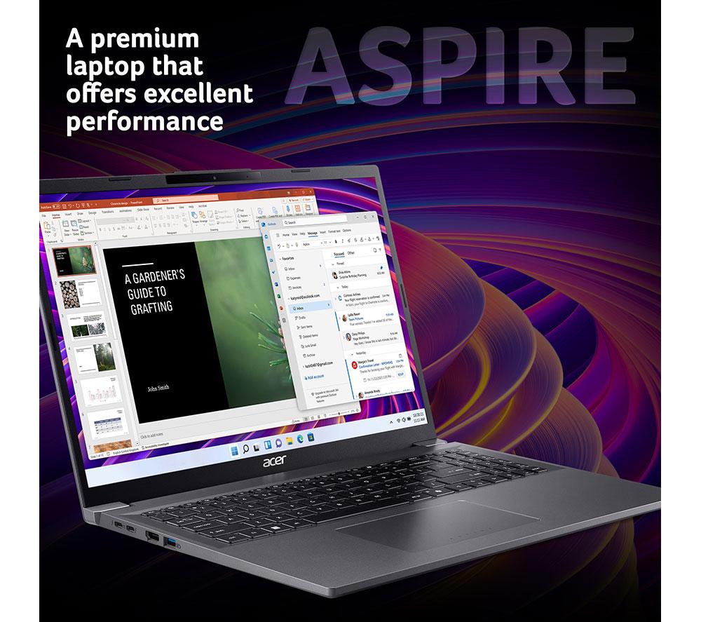 ACER Aspire 16 16" Laptop - Intel® Core™ Ultra 5, 512 GB SSD, Grey