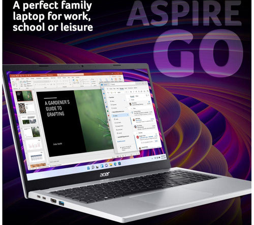 Portátil ACER Aspire Go 15 de 15,6" - Intel® Core™ 3, 128 GB UFS, Plata