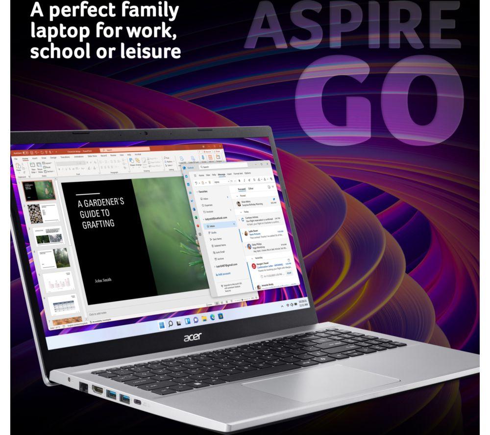 Portátil ACER Aspire Go 15 de 15,6" - AMD Ryzen 7, 1 TB SSD, Plata