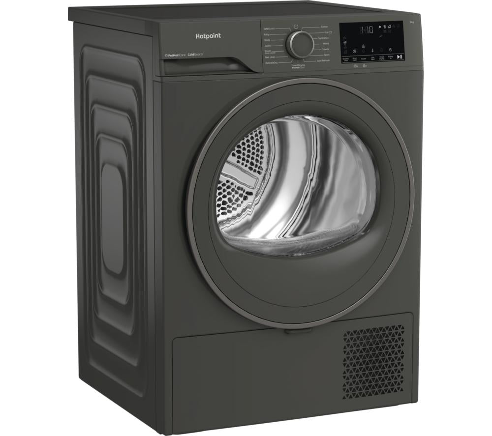 HOTPOINT PetHairCare C HD 93M GG UK 9 kg Heat Pump Tumble Dryer - Dark Grey