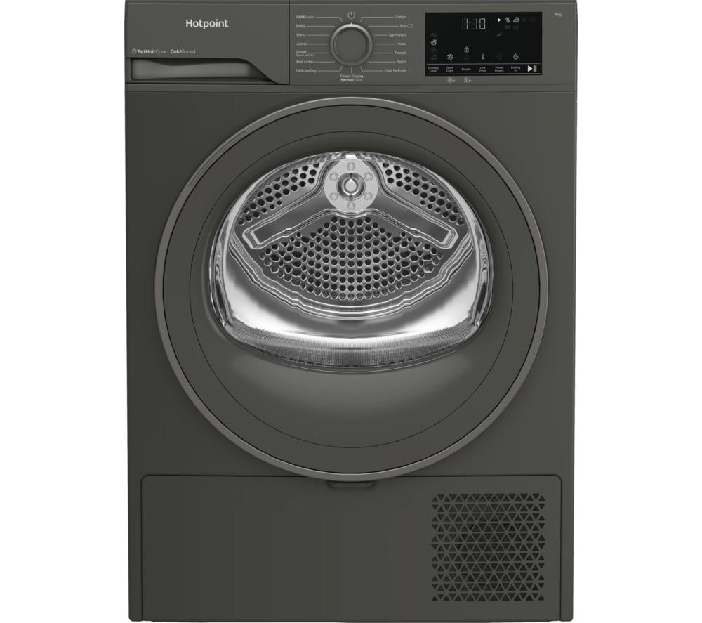 HOTPOINT PetHairCare C HD 93M GG UK 9 kg Heat Pump Tumble Dryer - Dark Grey