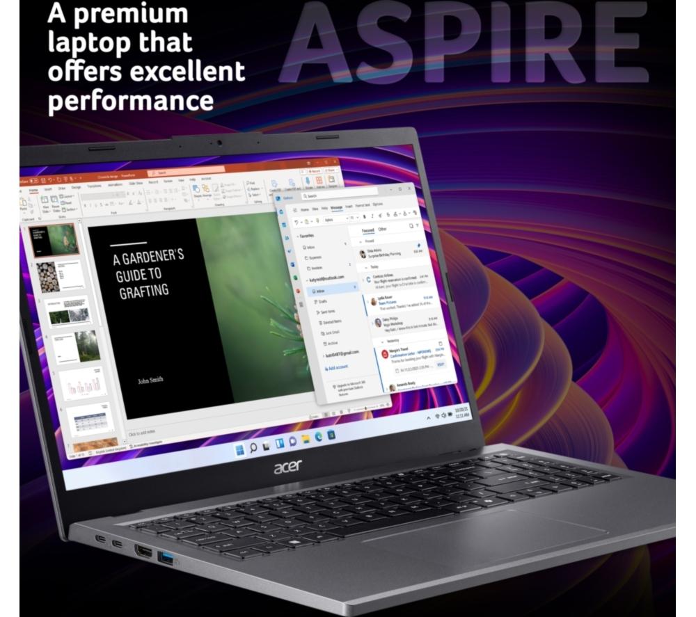 ACER Aspire 15 15.6" Laptop - AMD Ryzen 5, 512 GB SSD, Grey