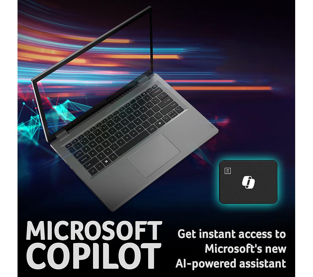 ACER Aspire Go Spin 14 14" 2 in 1 Laptop - Intel® Core™ 3, 256 GB SSD, Silver