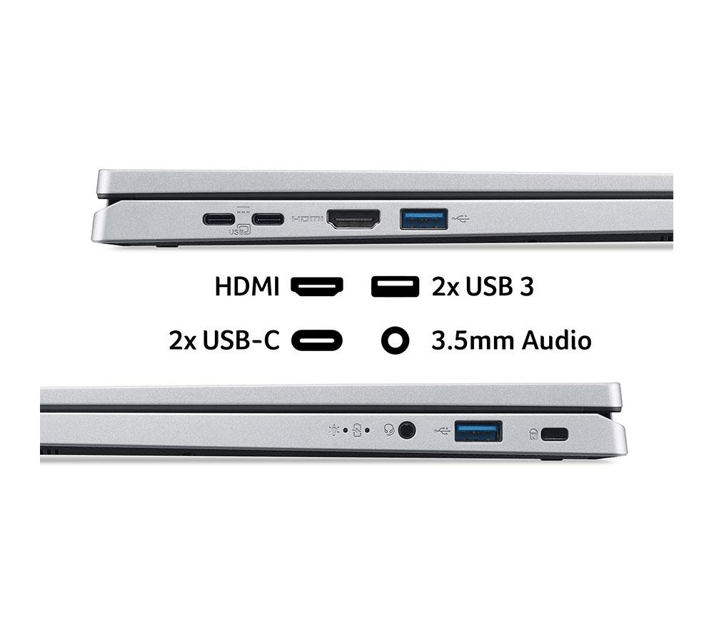 ACER Aspire Go Spin 14 14" 2 in 1 Laptop - Intel® Core™ 3, 256 GB SSD, Silver