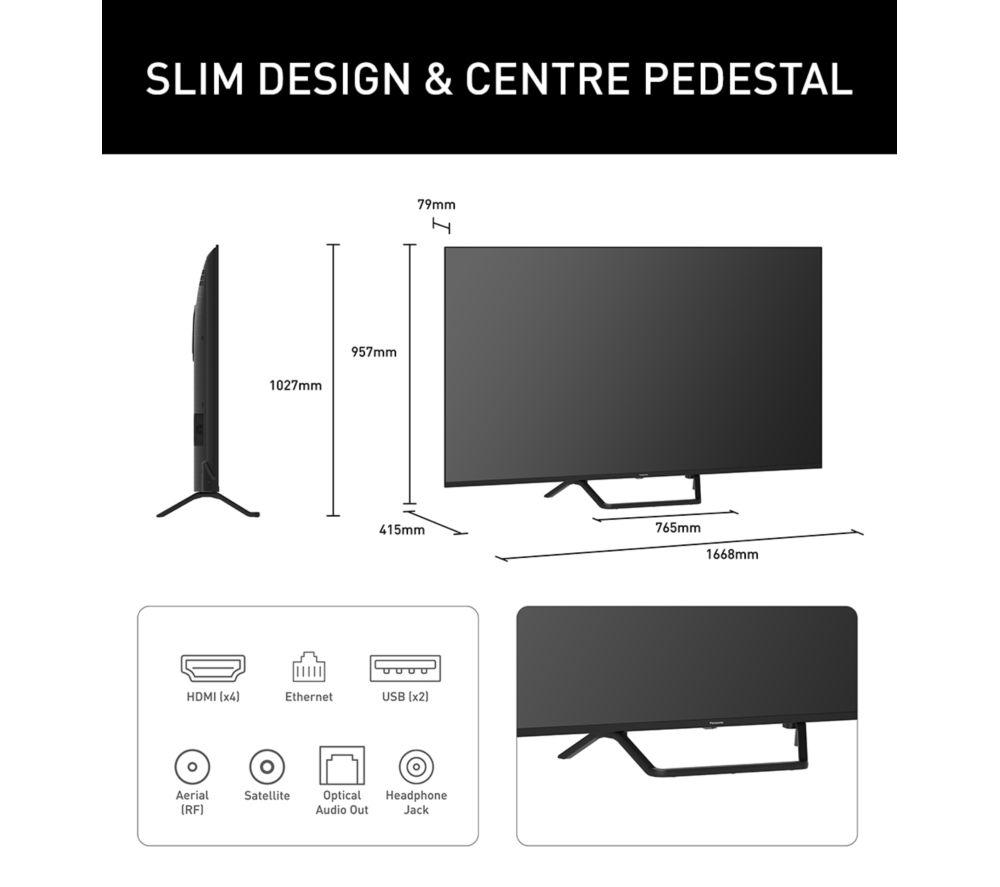 PANASONIC W95B 75" Mini LED 4K HDR Smart Fire TV with Freely - TV-75W95BEB