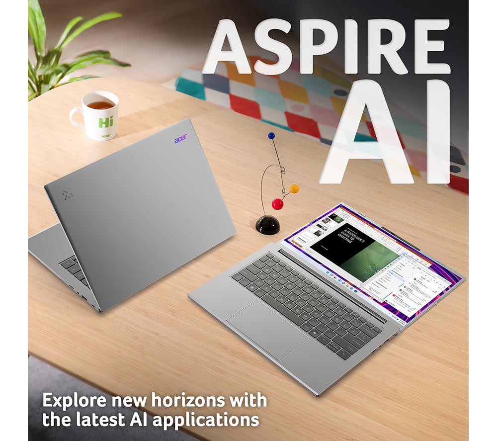ACER Aspire 14 AI OLED 14" Laptop, Copilot+ PC - Intel® Core™ Ultra 5, 512 GB SSD, Silver