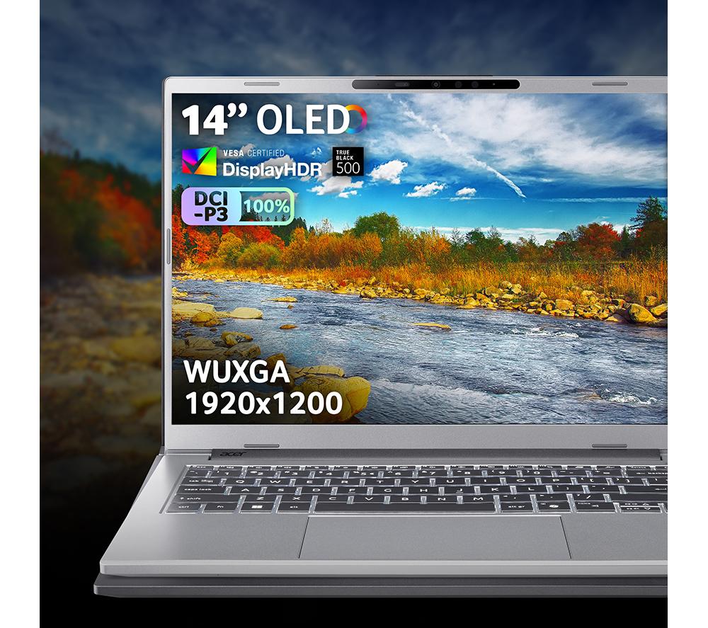 ACER Aspire 14 AI OLED 14" Laptop, Copilot+ PC - Intel® Core™ Ultra 5, 512 GB SSD, Silver