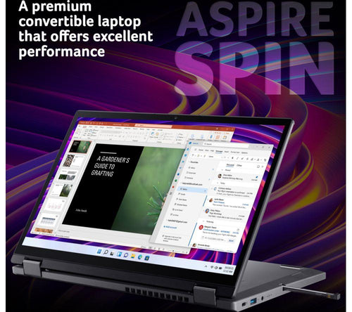 ACER Aspire Spin 14 portátil 2 en 1 de 14" - Intel® Core™ Ultra 5, SSD de 1 TB, gris