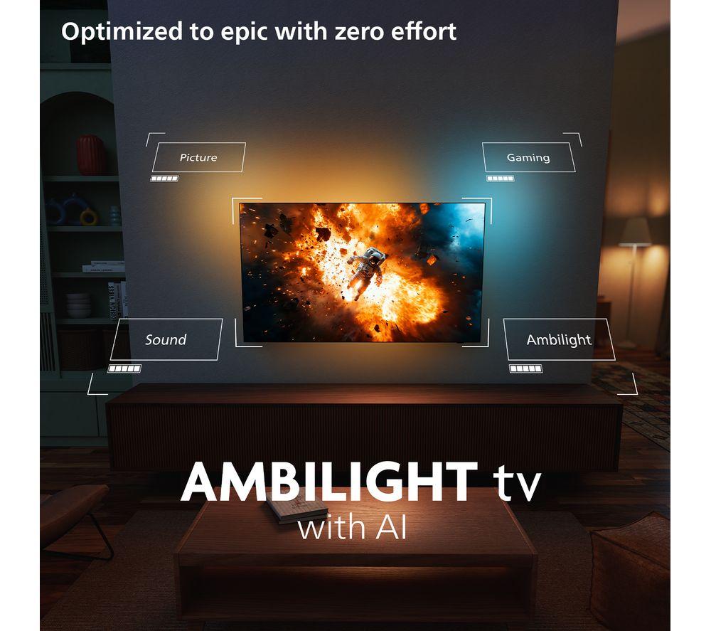 PHILIPS OLED910 77" OLED 4K HDR Ambilight Smart TV - 77OLED910/12