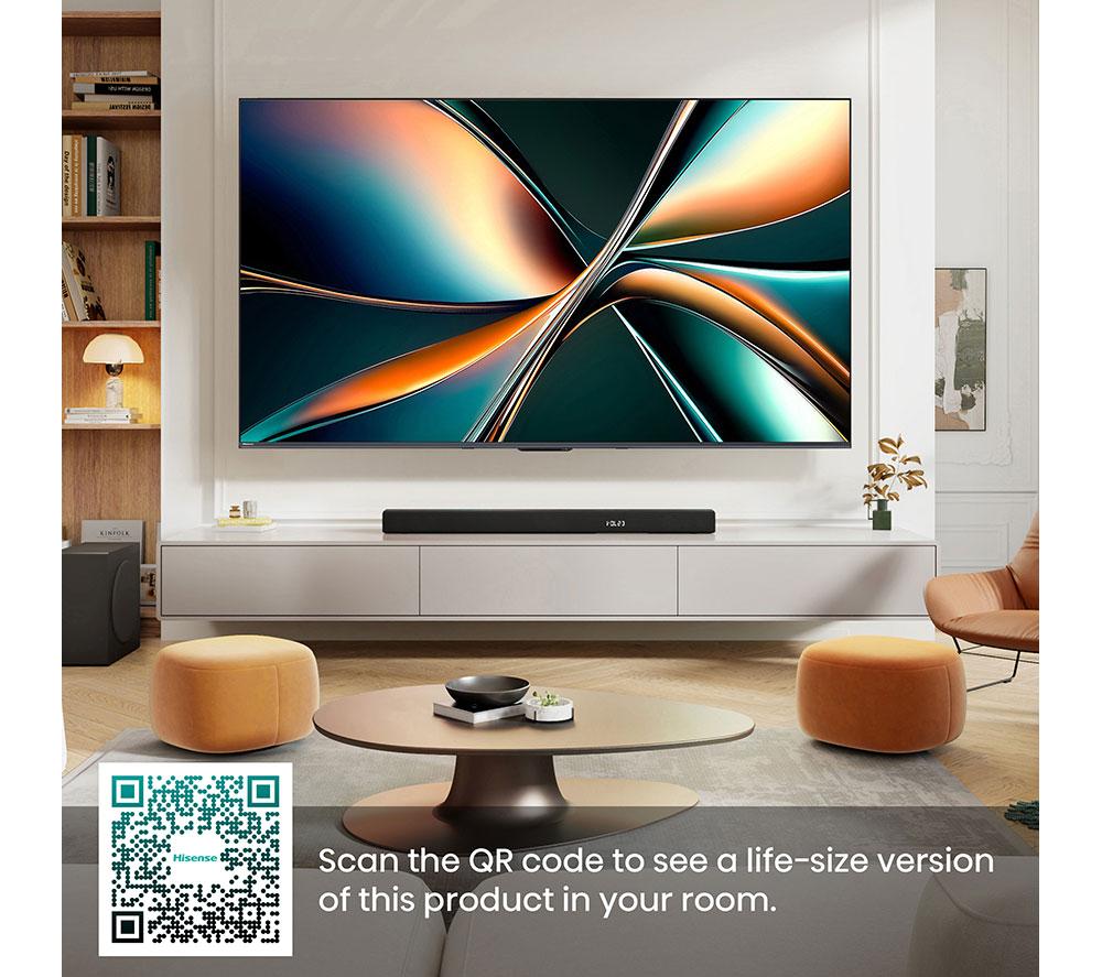 HISENSE U7Q 100" Mini LED 4K 165Hz Smart AI TV with Freely - 100U7QTUK