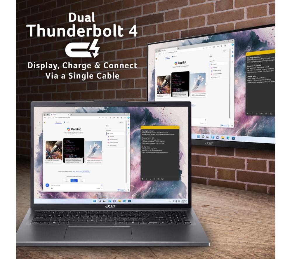 Portátil ACER Aspire 16 de 16" - Intel® Core™ Ultra 7, SSD de 1 TB, Gris
