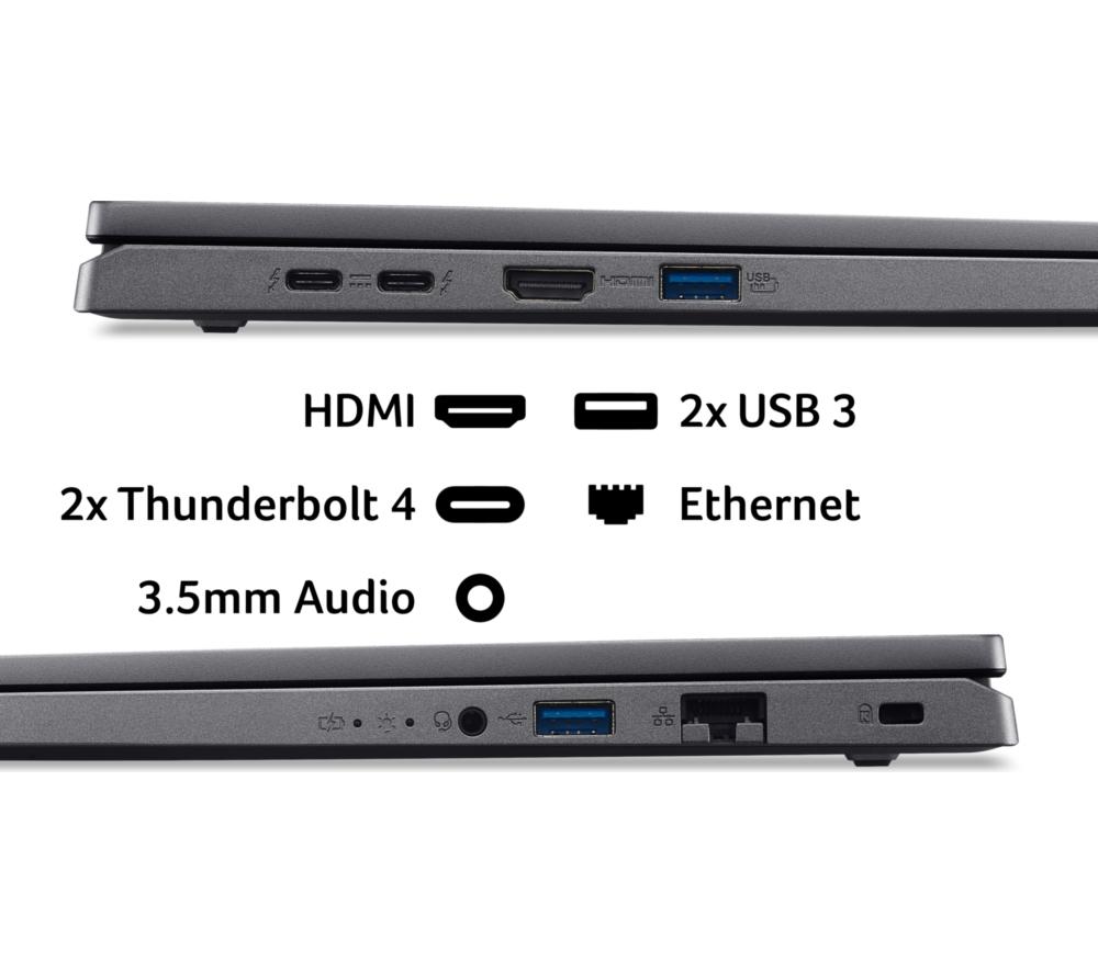 Portátil ACER Aspire 16 de 16" - Intel® Core™ Ultra 7, SSD de 1 TB, Gris