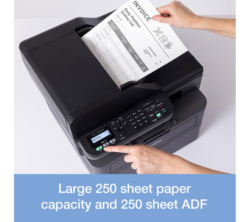 BROTHER MFCL2800DW Monochrome All-in-One Wireless Laser Printer with Fax