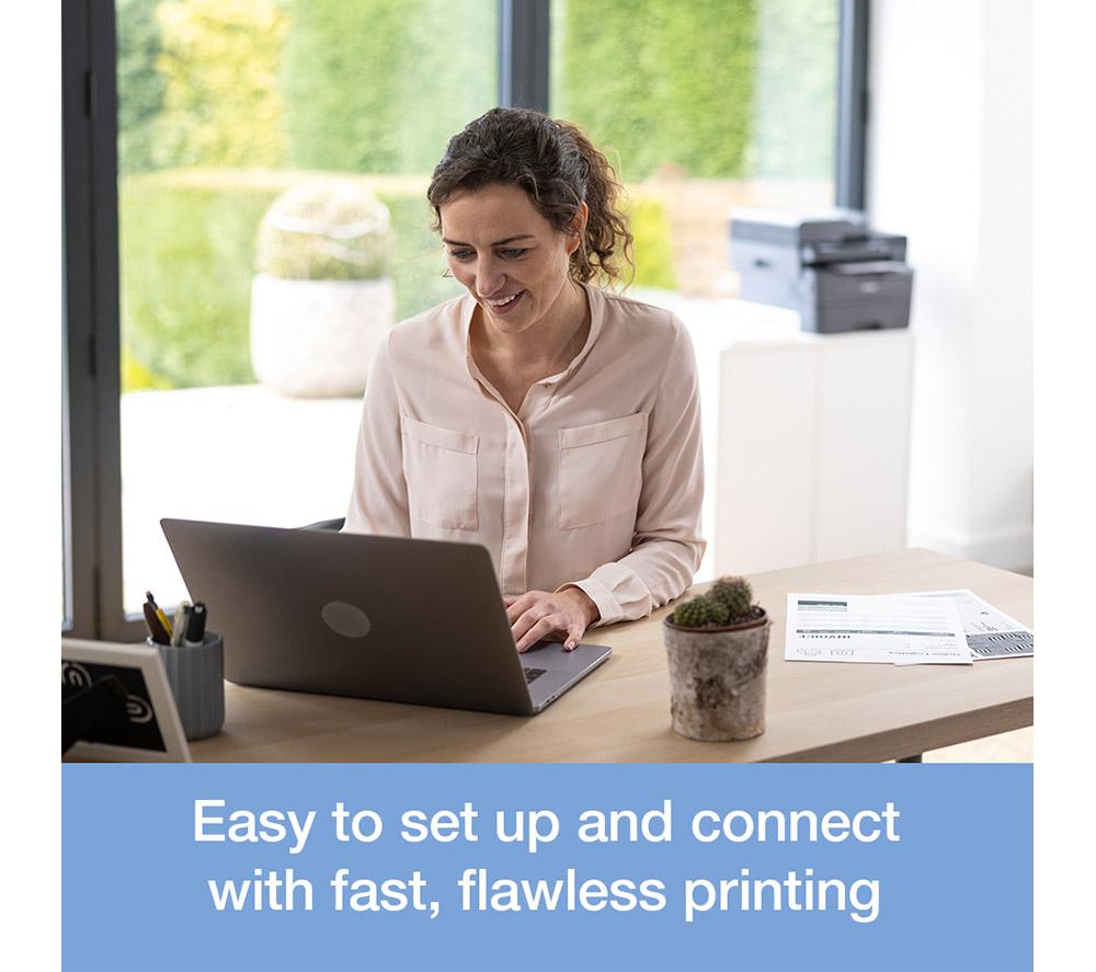 BROTHER MFCL2800DW Monochrome All-in-One Wireless Laser Printer with Fax
