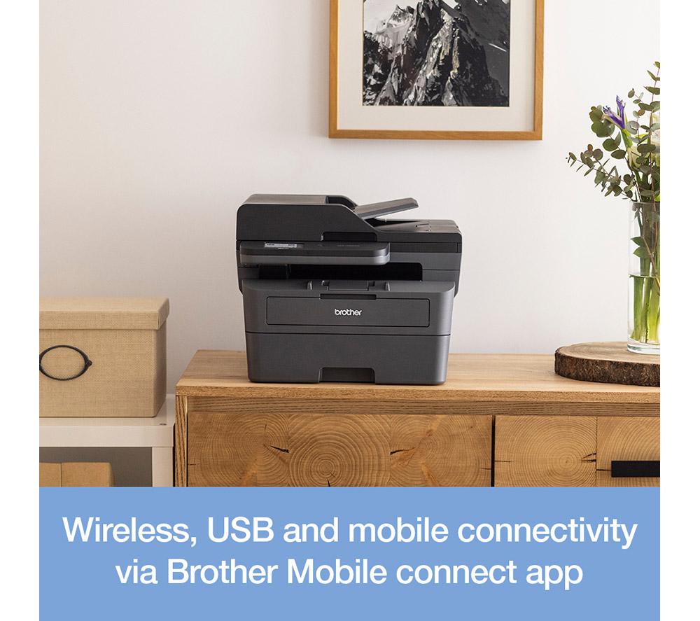 BROTHER MFCL2800DW Monochrome All-in-One Wireless Laser Printer with Fax