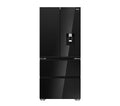 HAIER SpaceFit Series 7 HFKR7819DWGB Fridge Freezer - Obsidian Black Glass