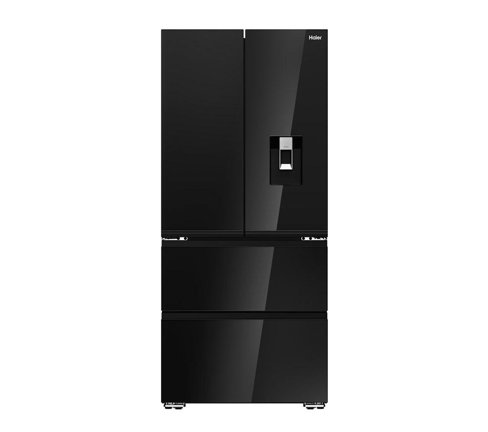 HAIER SpaceFit Series 7 HFKR7819DWGB Fridge Freezer - Obsidian Black Glass