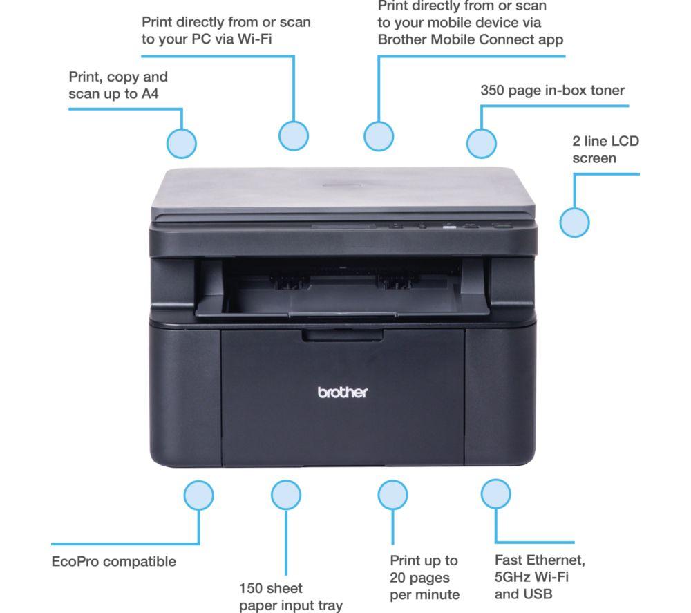 BROTHER DCP-L1640DW Monochrome All-in-One Wireless Laser Printer