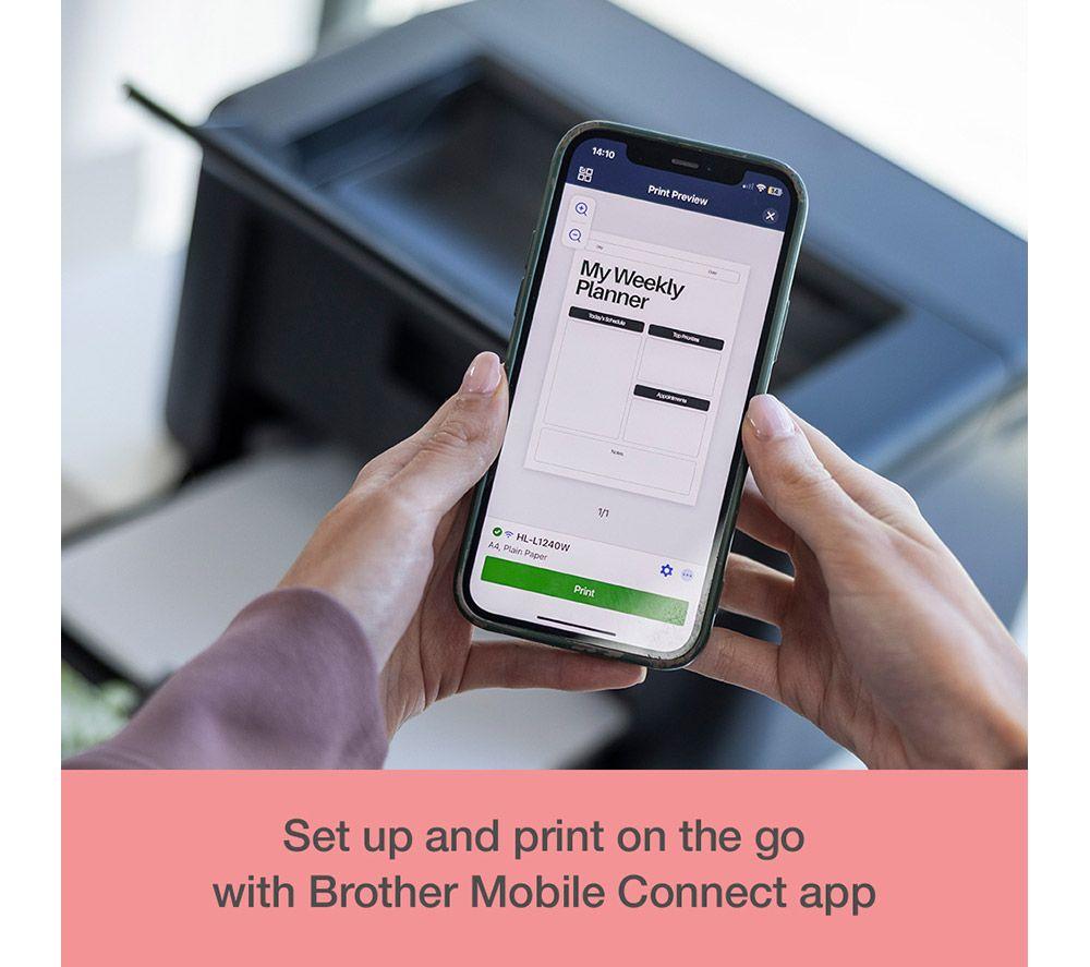 Impresora láser monocromo inalámbrica BROTHER HL-L1242W