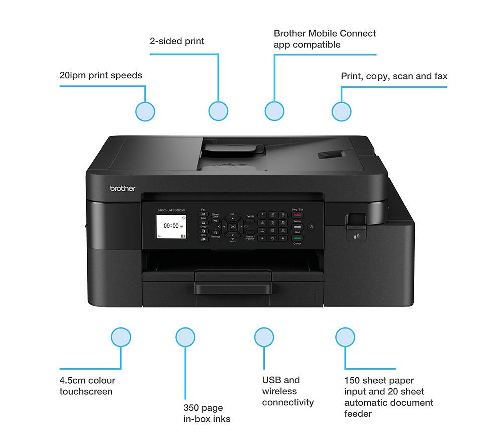 BROTHER MFC-J4350DW All-in-One Wireless Inkjet Printer with Fax