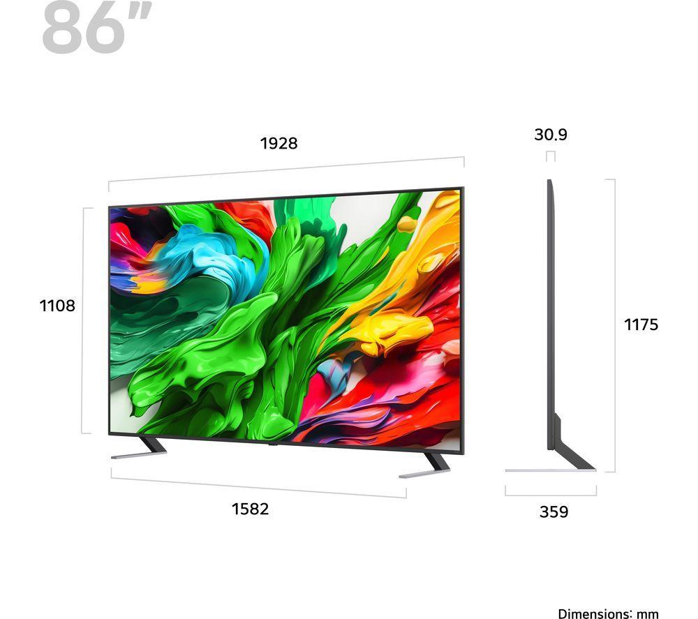 LG QNED85 86" QNED evo AI Mini LED Smart TV 4K HDR 2025 - 86QNED85A6C