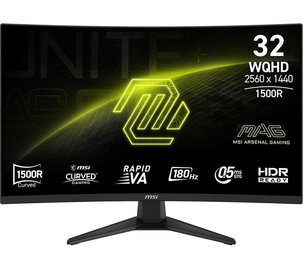 MSI MAG 321CQF E18 Quad HD 32" Curved Rapid VA LED Gaming Monitor - Black