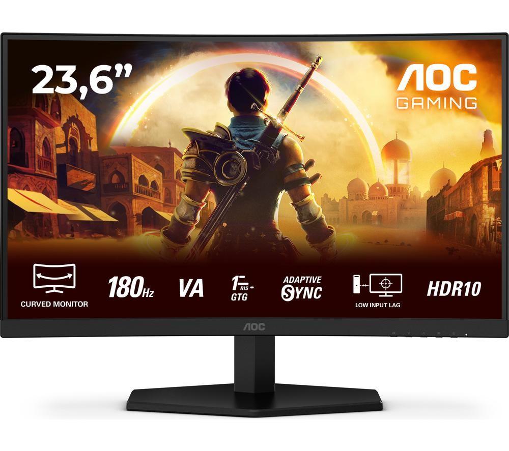 AOC C24G42E Full HD 24" Curved VA WLED Gaming Monitor - Black & Red