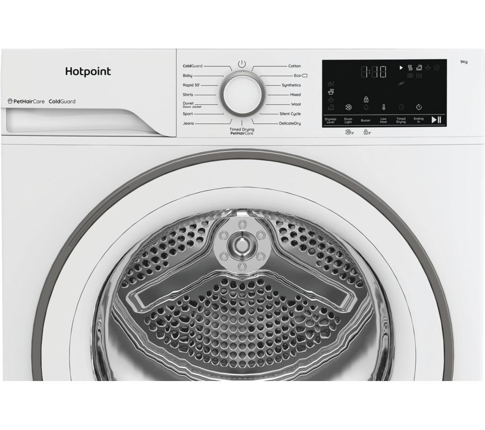 HOTPOINT PetHairCare C HD 94M WW UK 9 kg Heat Pump Tumble Dryer - White