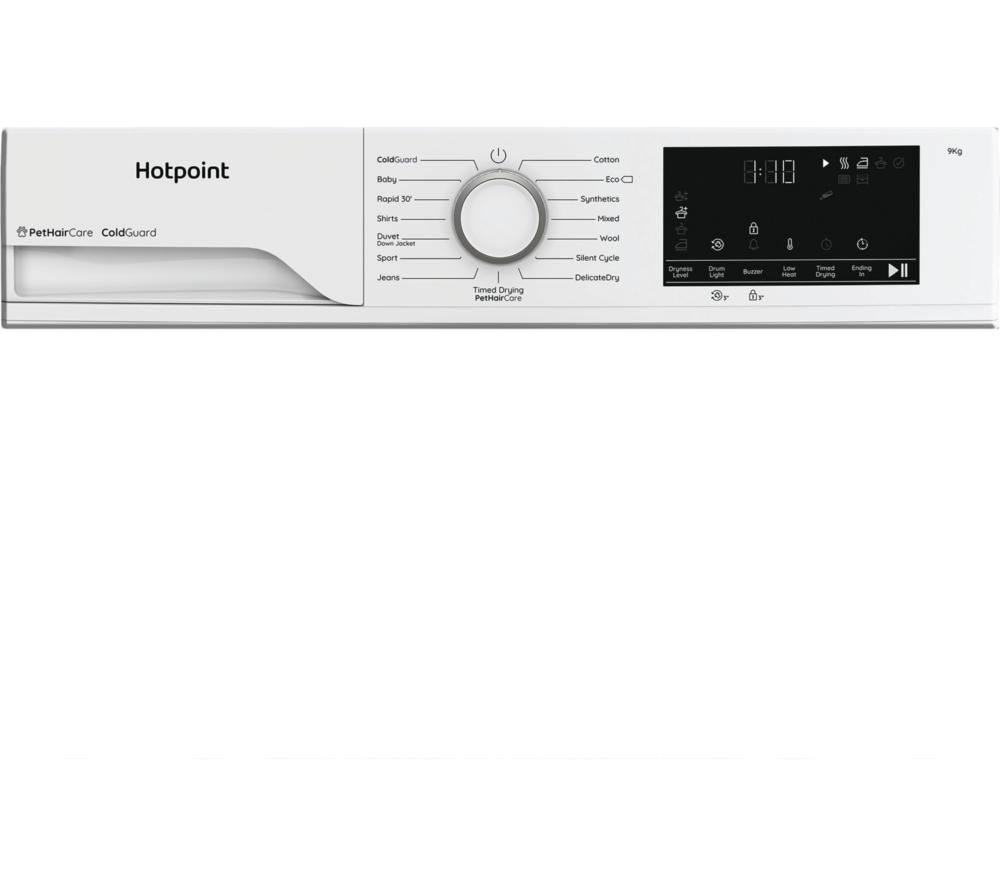 HOTPOINT PetHairCare C HD 94M WW UK 9 kg Heat Pump Tumble Dryer - White