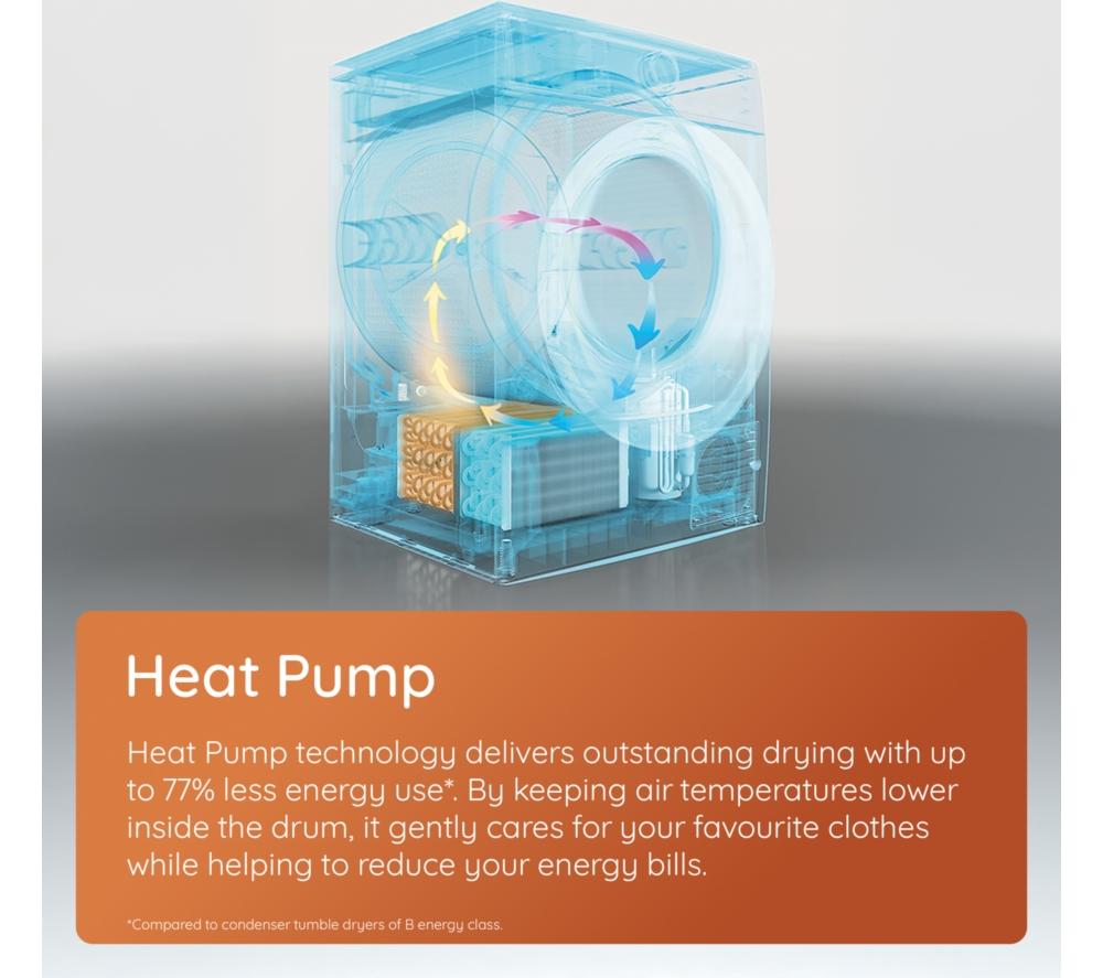 HOTPOINT PetHairCare C HD 94M WW UK 9 kg Heat Pump Tumble Dryer - White