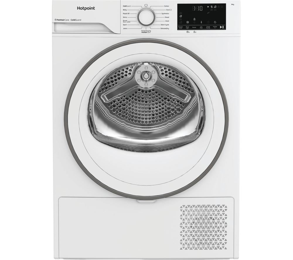 HOTPOINT PetHairCare C HD 94M WW UK 9 kg Heat Pump Tumble Dryer - White