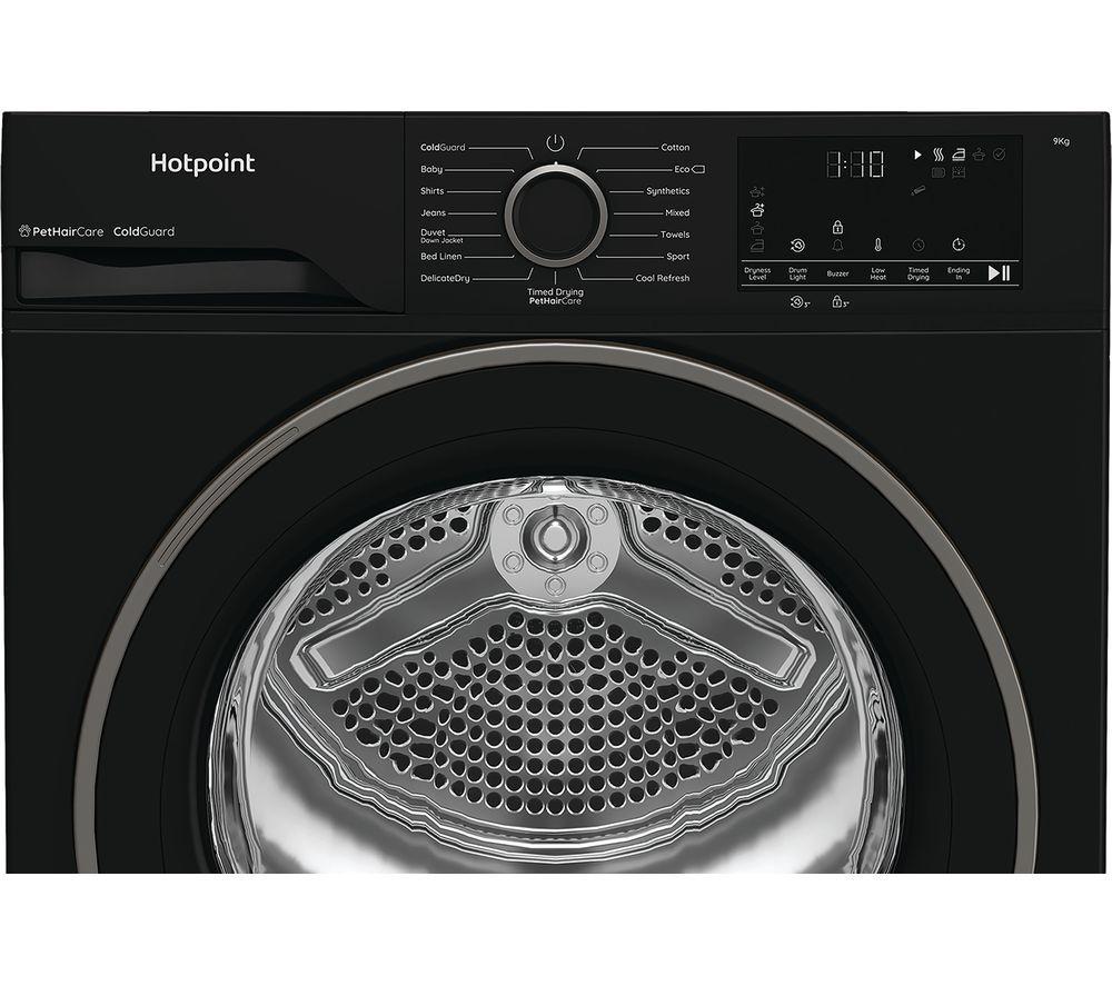 HOTPOINT PetHairCare C HD 93M BB UK 9 kg Heat Pump Tumble Dryer - Black