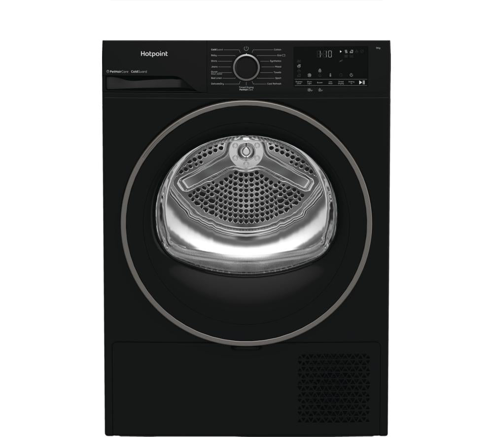 HOTPOINT PetHairCare C HD 93M BB UK 9 kg Heat Pump Tumble Dryer - Black