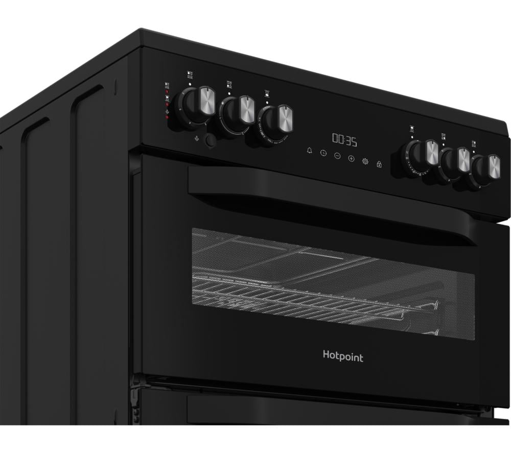 HOTPOINT Air Fry HDE6VDCASB1 60 cm Electric Ceramic Cooker - Black