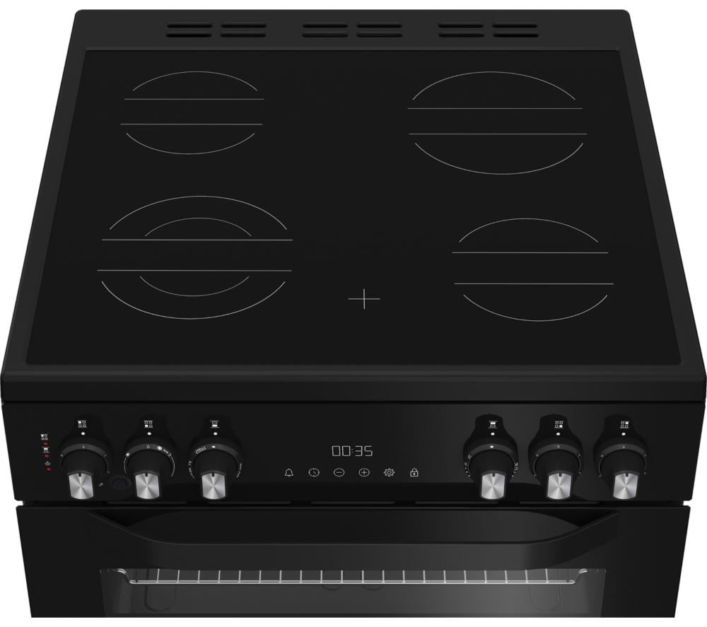 HOTPOINT Air Fry HDE6VDCASB1 60 cm Electric Ceramic Cooker - Black