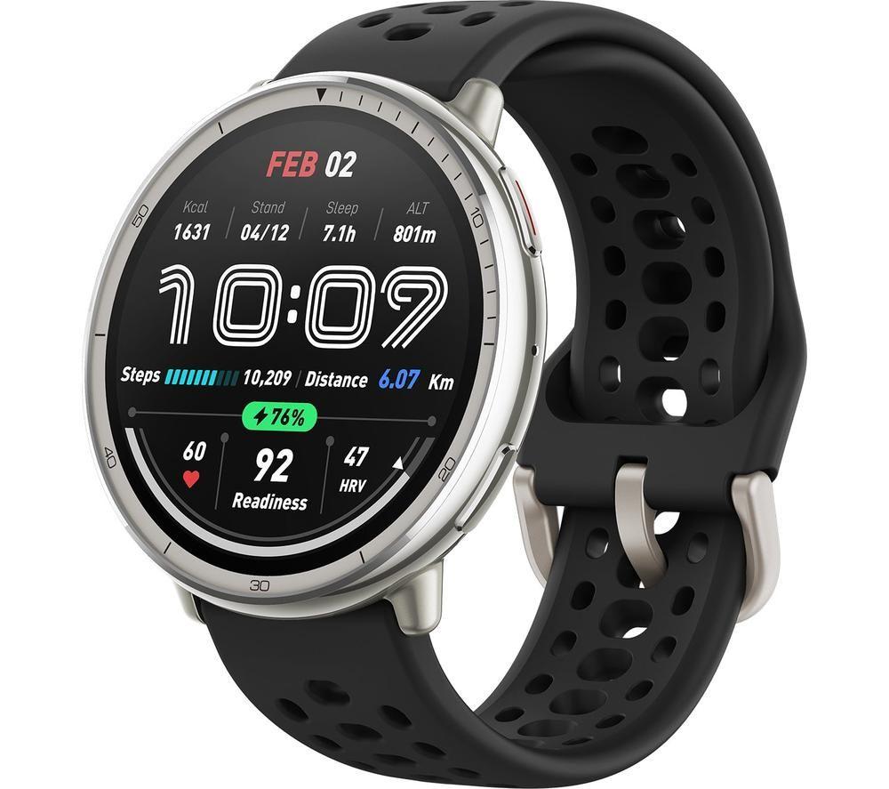 AMAZFIT Active 2 Smart Watch - Black, Silicone Strap