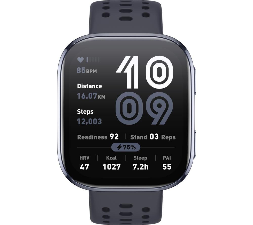 AMAZFIT Bip 6 Smart Watch - Black, Silicone Strap, 46 mm