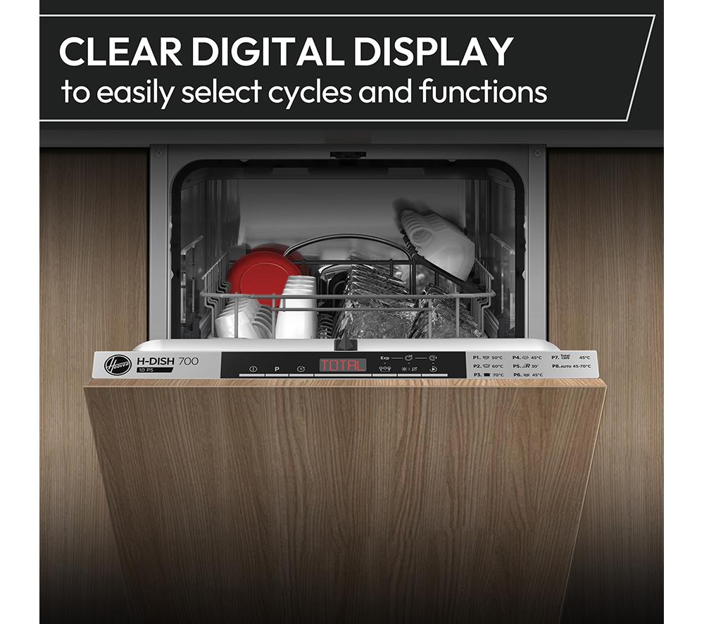 HOOVER HI 5C6F0S-80 Full Size Fully Integrated WiFi-enabled Dishwasher