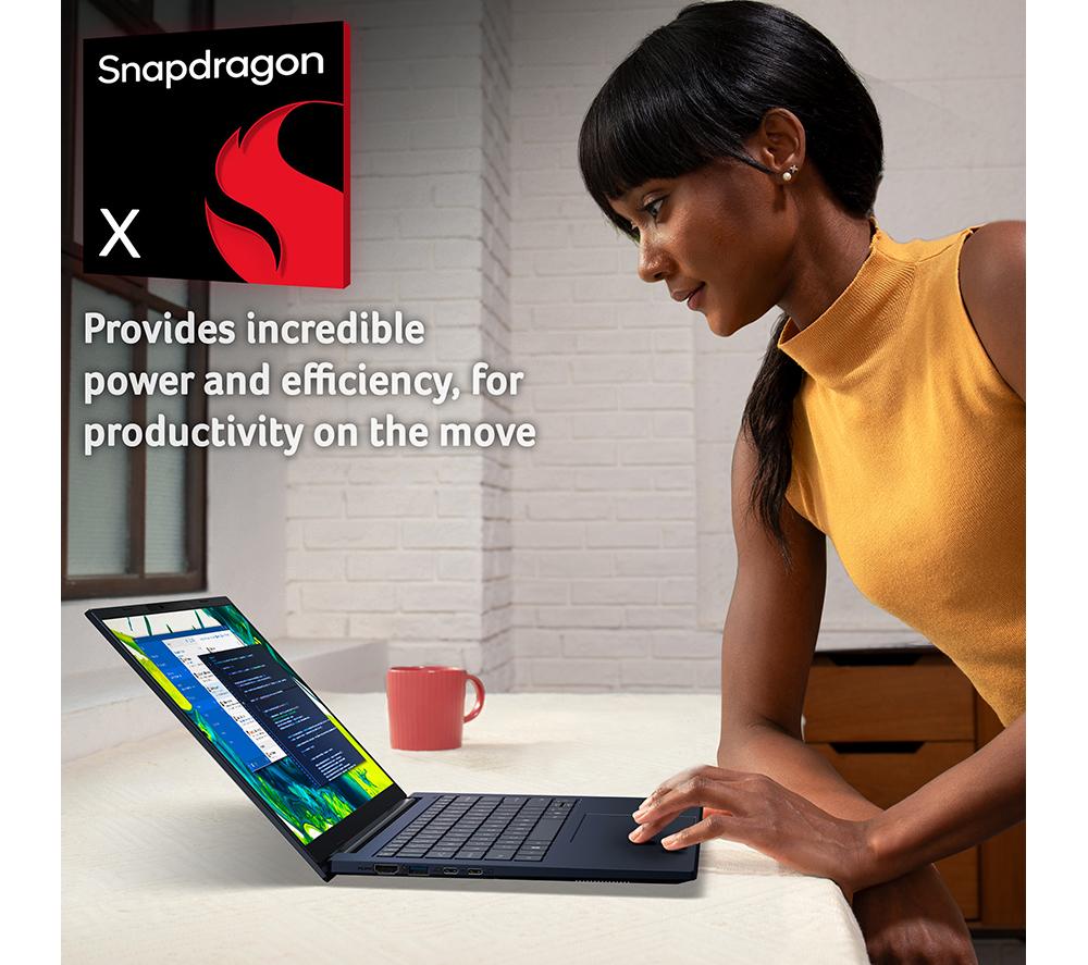 ACER Aspire 14 AI 14" Laptop, Copilot+ PC - Snapdragon X, 512 GB SSD, Blue