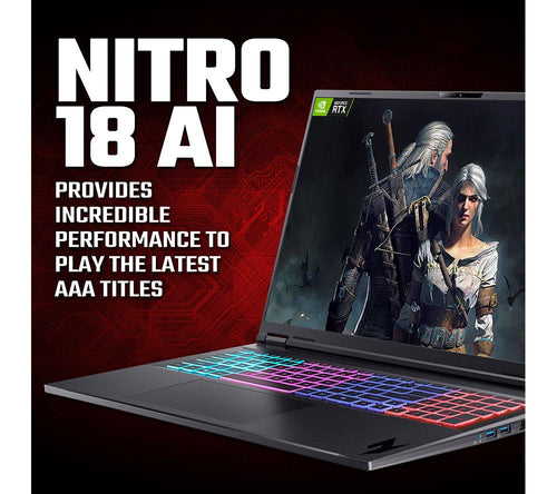 Portátil gaming ACER Nitro 18 AI de 18" - AMD Ryzen AI 9, RTX 5070 Ti, SSD de 1 TB