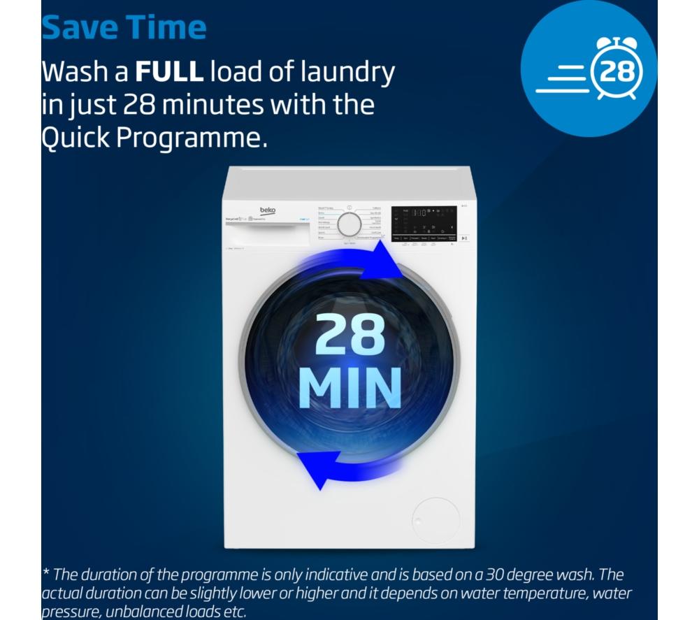 BEKO Pro EnergySpin BM5D512845UW 12 kg Waschtrockner – Weiß