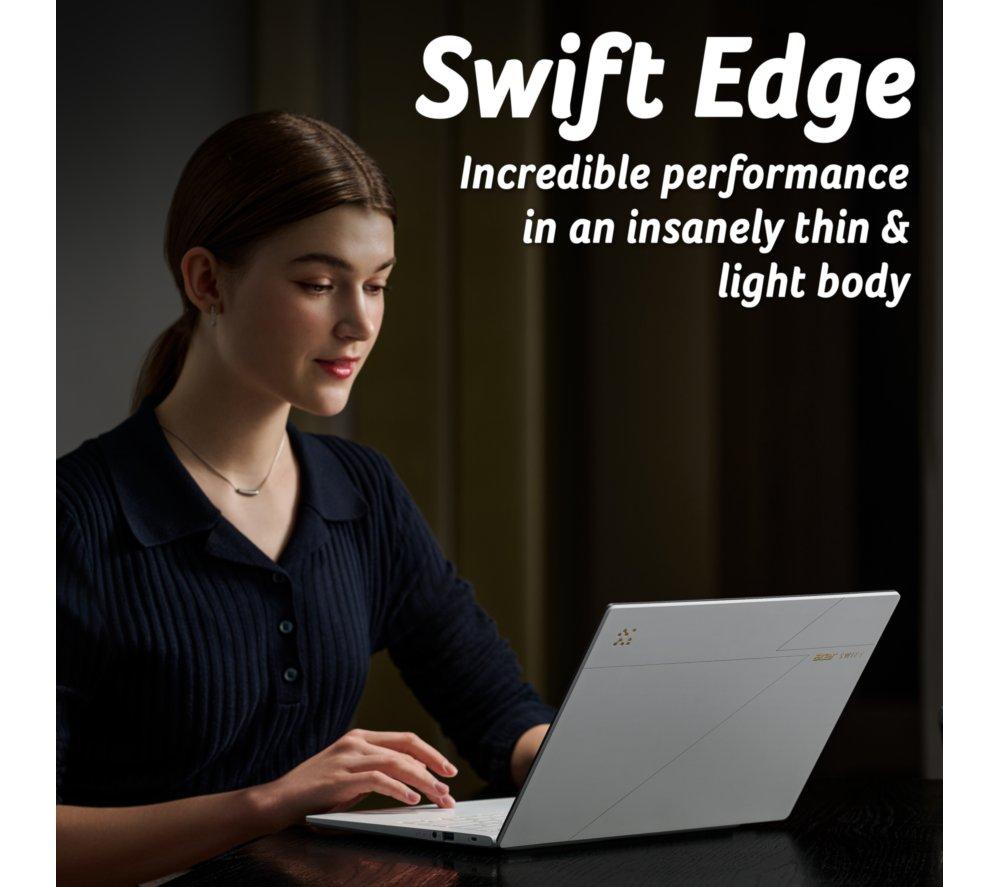 ACER Swift Edge AI 14" Laptop, Copilot+ PC - Intel® Core™ Ultra 7, 1 TB SSD, White