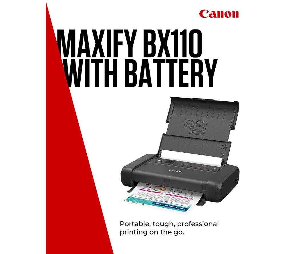 CANON MAXIFY BX110 Wireless Inkjet Portable Printer with Battery
