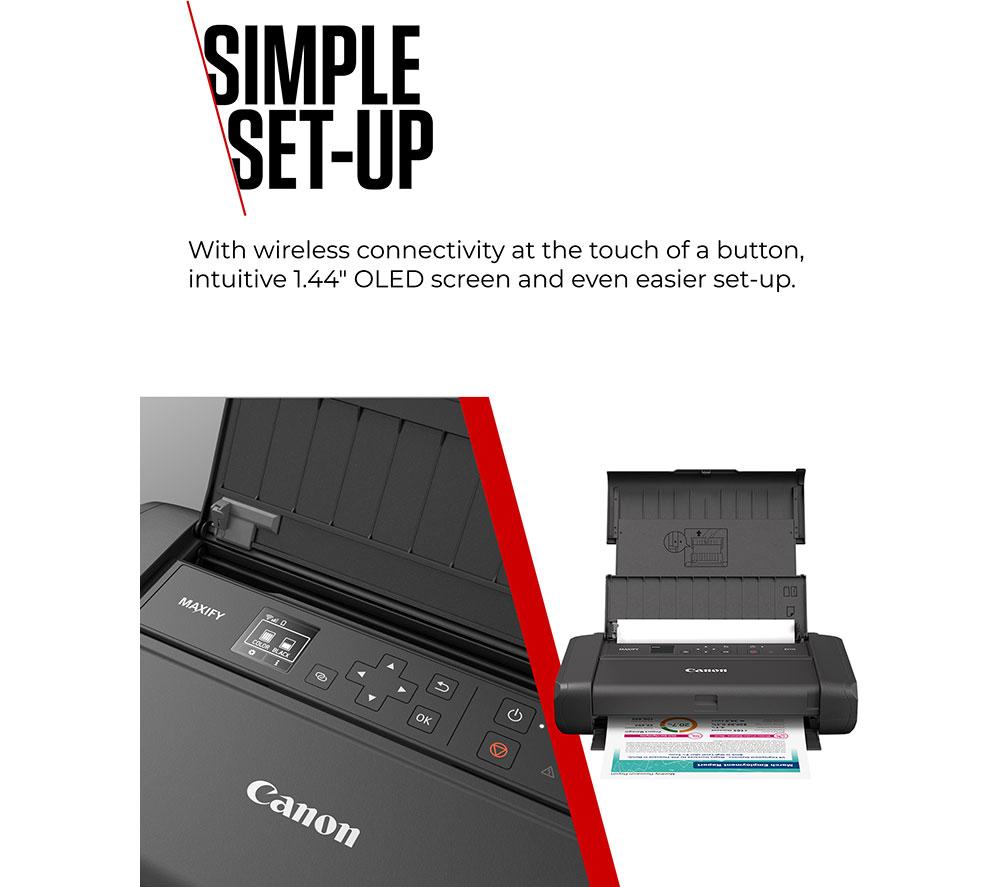 CANON MAXIFY BX110 Wireless Inkjet Portable Printer with Battery